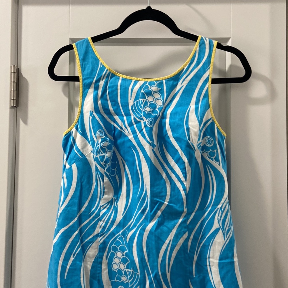Lilly Pulitzer Joe Fish Resort White Delia Dress size 6 summer sleeveless island - Picture 3 of 16
